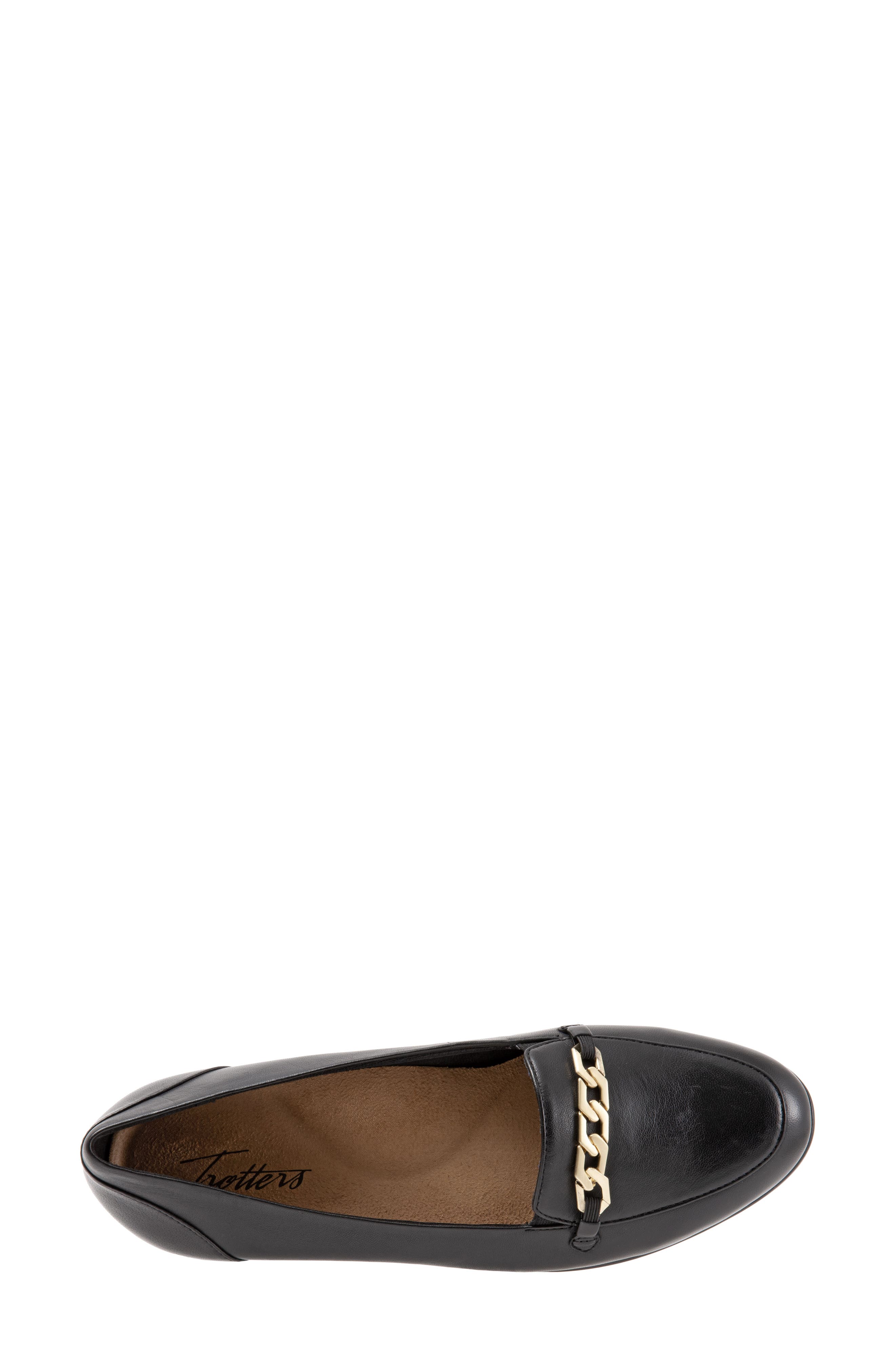 Anastasia Flat, Alternate, color, DARK BLACK LEATHER