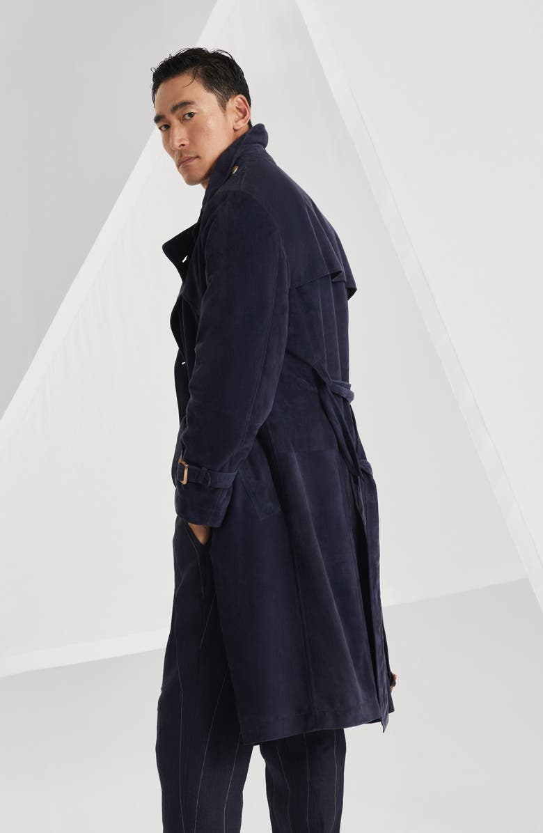 Brunello Cucinelli Suede trench coat, Alternate, color, 