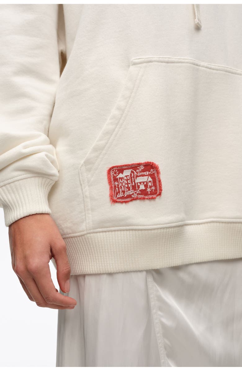 Bimba y Lola Embroidered Oversize Hoodie, Alternate, color, White