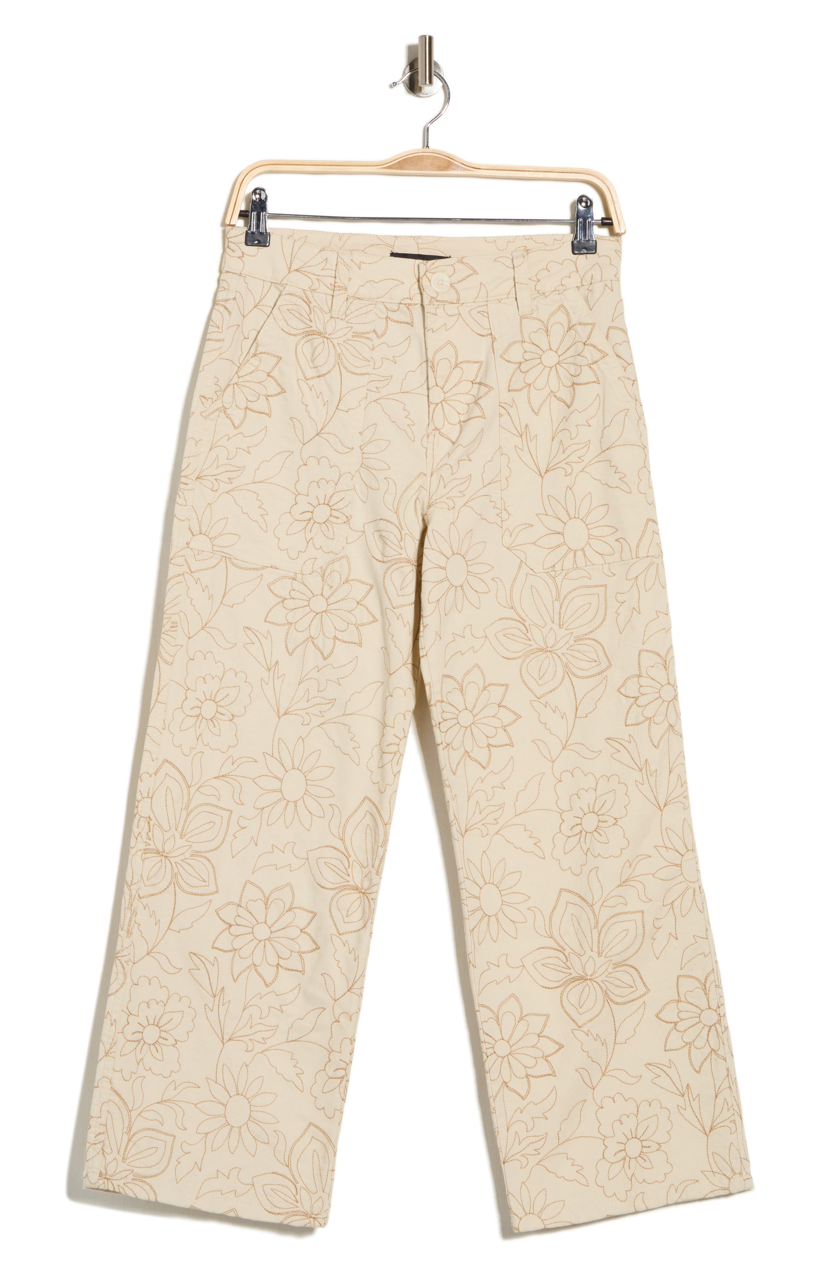 Sanctuary Terrace Floral Embroidered Crop Pants