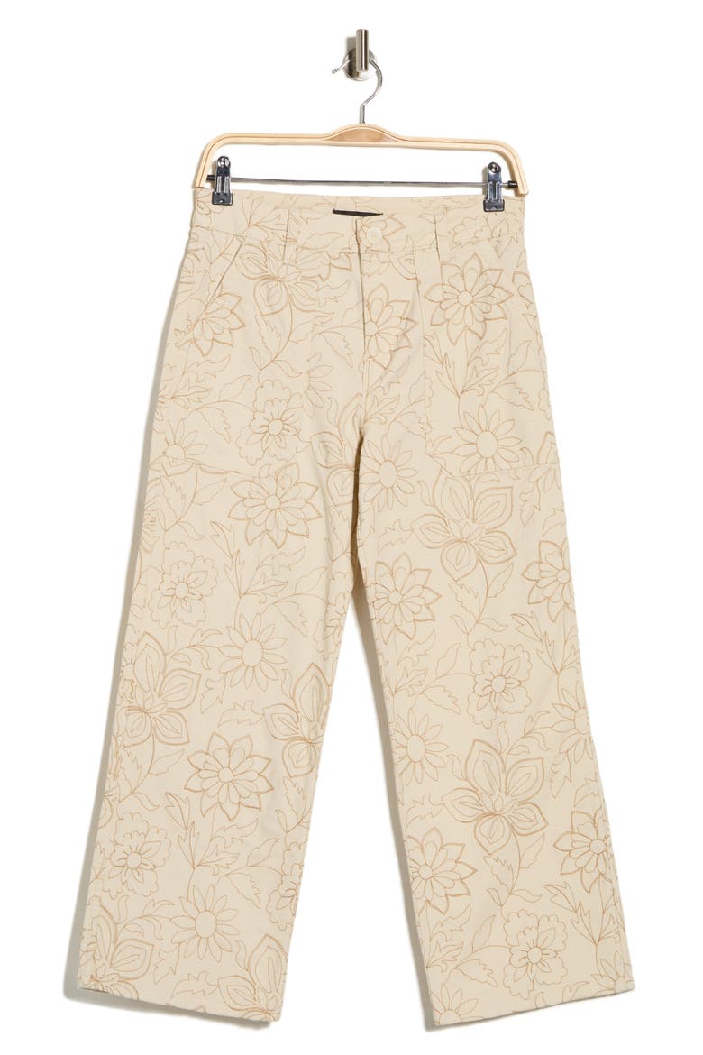 Terrace Floral Embroidered Crop Pants, Alternate, color, NEW NATURAL WHITE