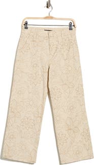 Sanctuary Terrace Floral Embroidered Crop Pants