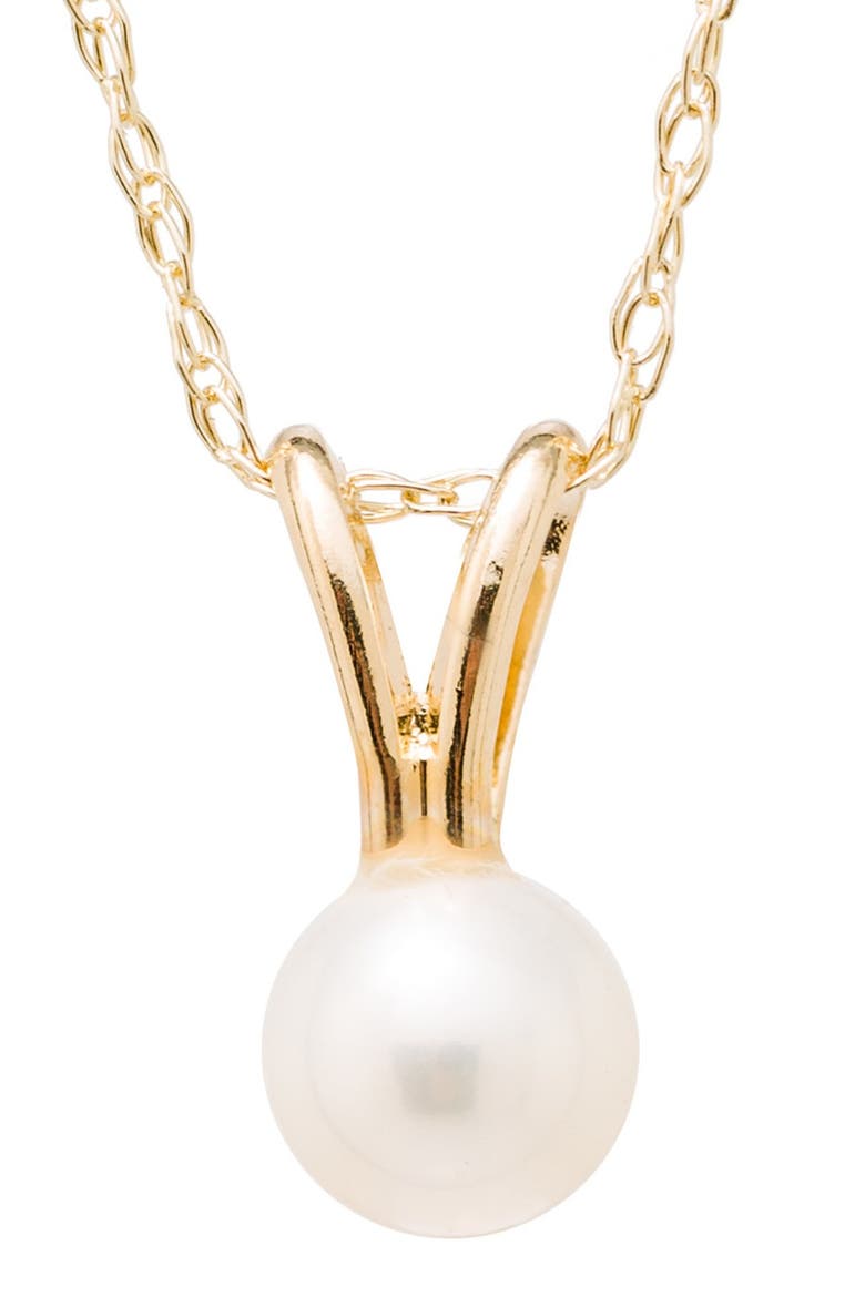Pearl Pendant Necklace, Main, color, GOLD