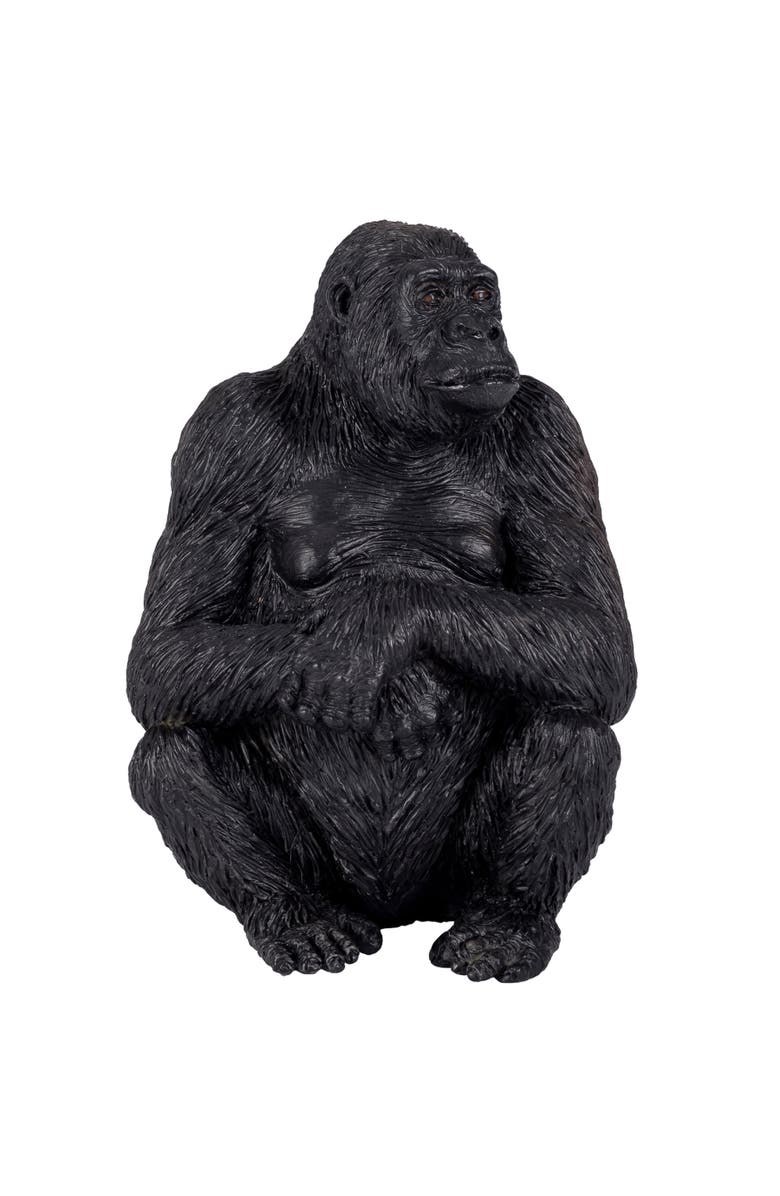Legler USA Mojo Gorilla Female International Wildlife Hand Painted Toy Figurine, Alternate, color, Black