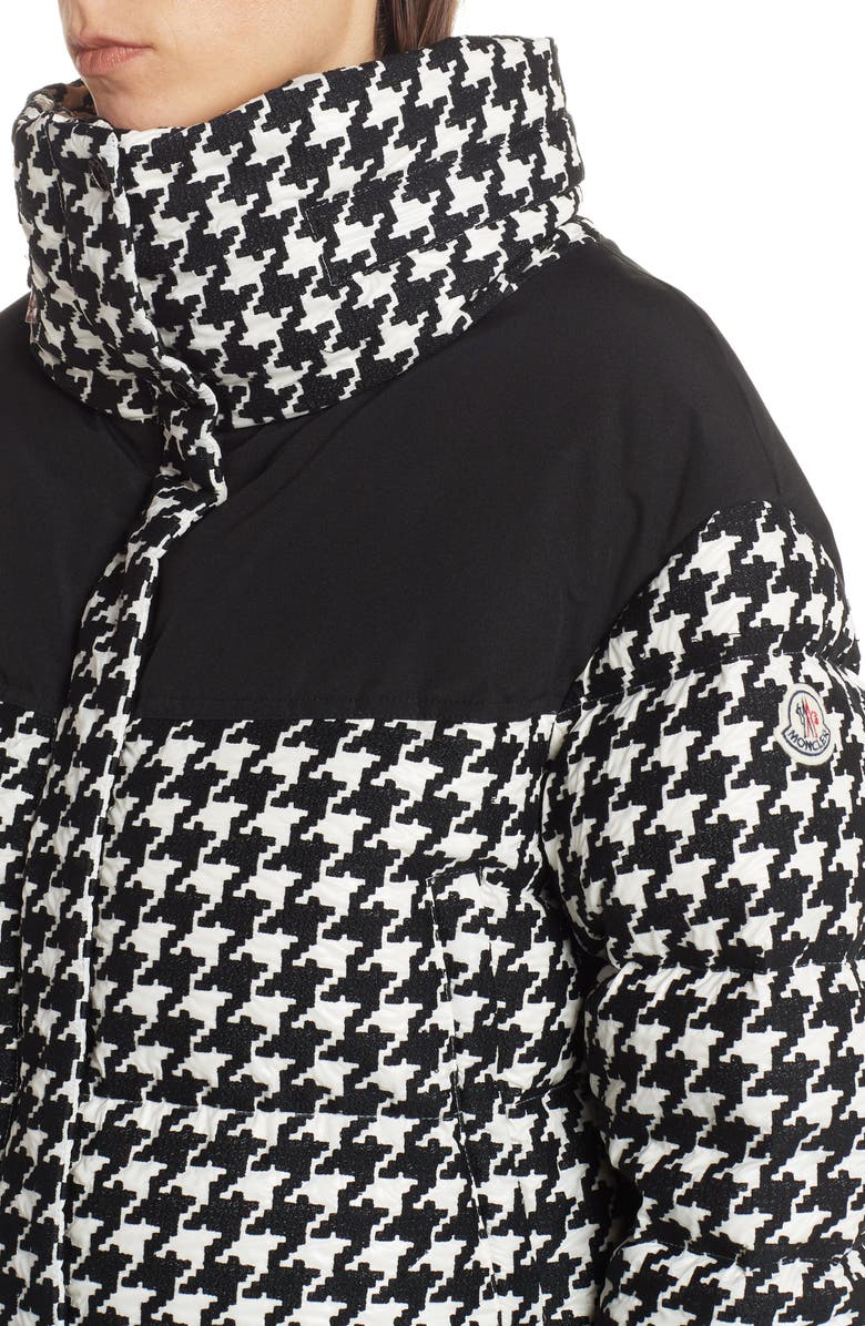 Moncler Nil Houndstooth Quilted Down Jacket, Alternate, color, 