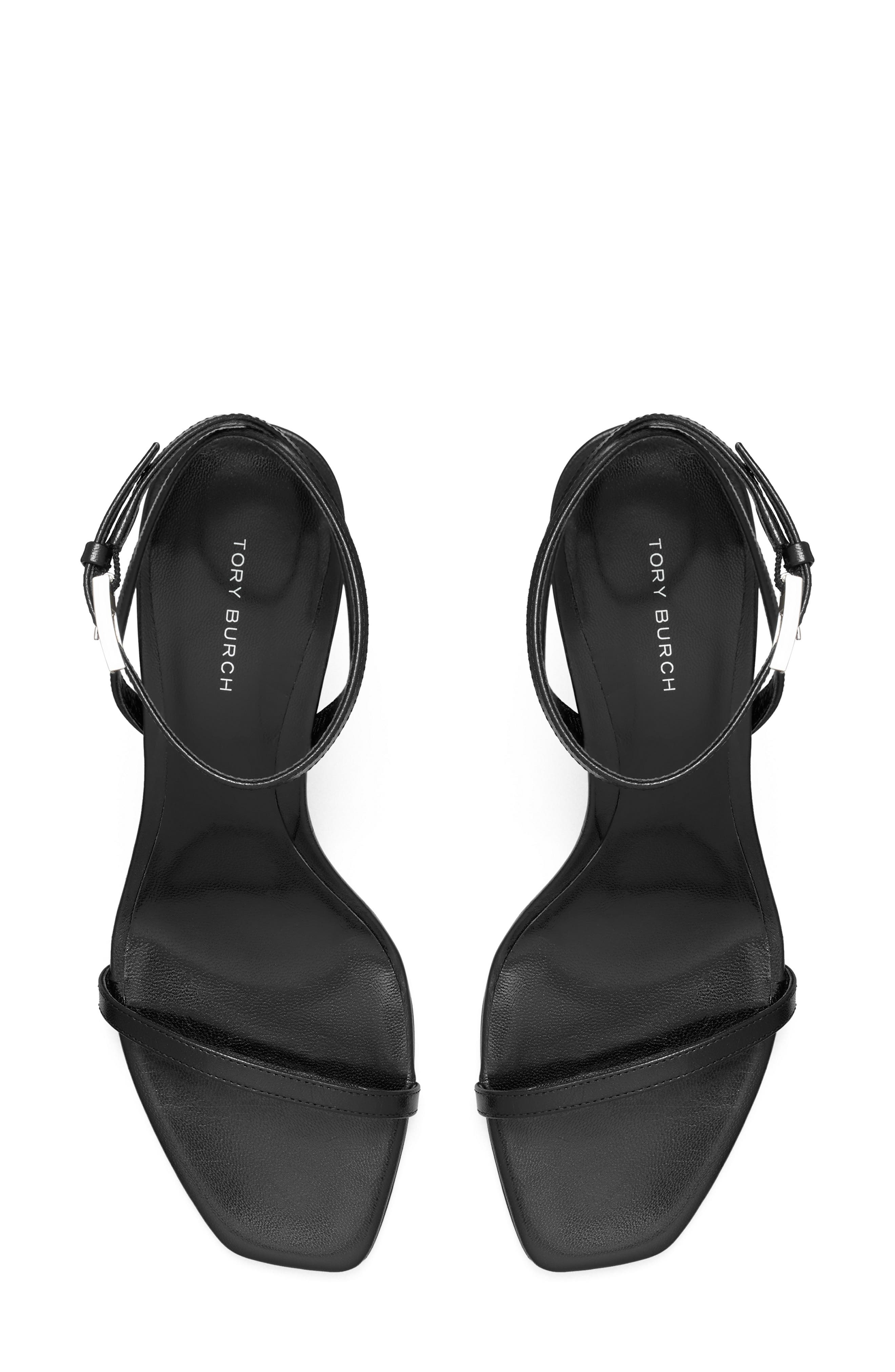Tory Burch Gigi Leather Sandal, Alternate, color, Black