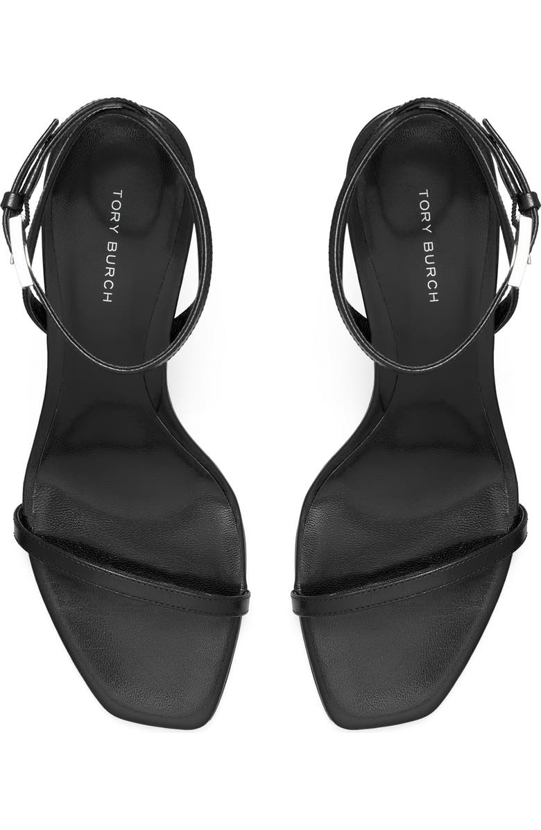 Tory Burch Gigi Leather Sandal, Alternate, color, Black