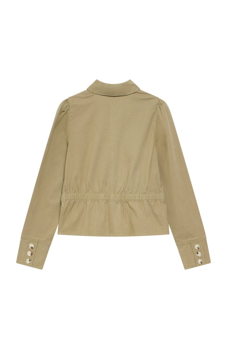 MINT VELVET Collared Peplum Jacket, Alternate, color, Khaki