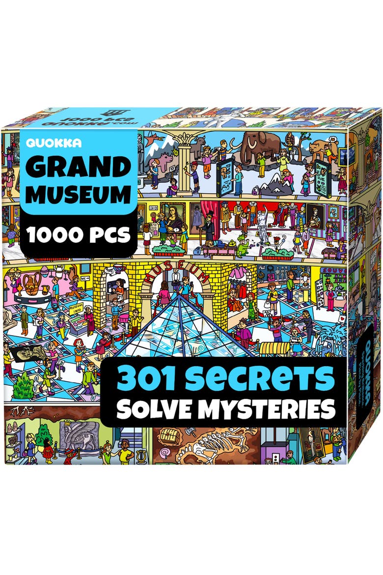 1000-Piece Mystery & Adventure Jigsaw Puzzles for Adults, Teens & Family with Bonus Challenges, Main, color, Museum