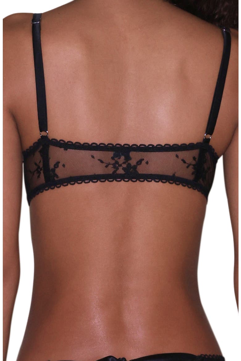 Untie Me Underwire Demi Bra, Alternate, color, BLACK