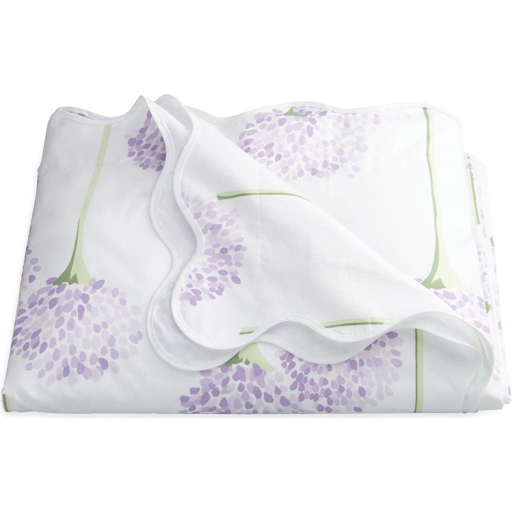 Matouk Floral Cotton Percale Duvet Cover In Lavender
