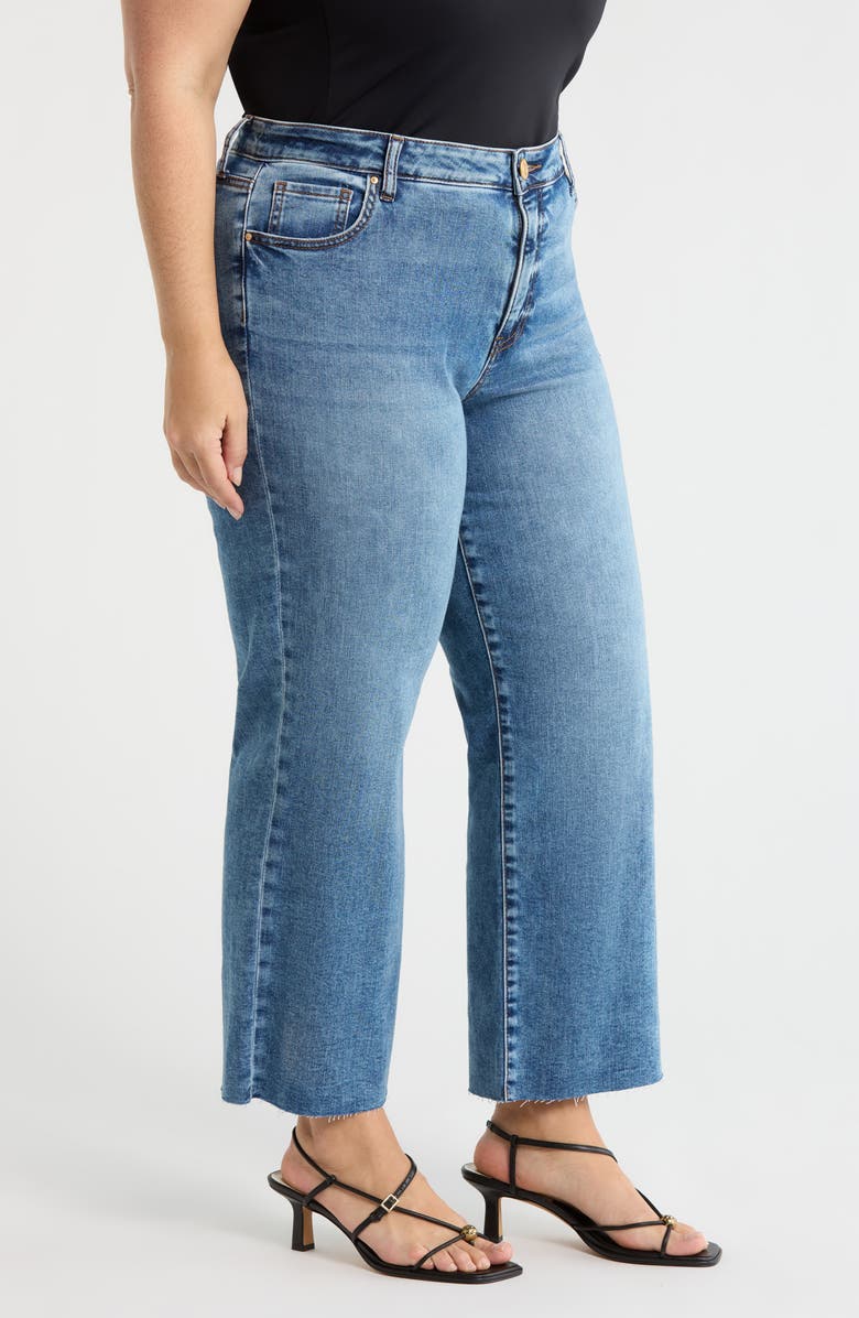 KUT from the Kloth Raw Hem High Waist Ankle Wide Leg Jeans, Alternate, color, Star