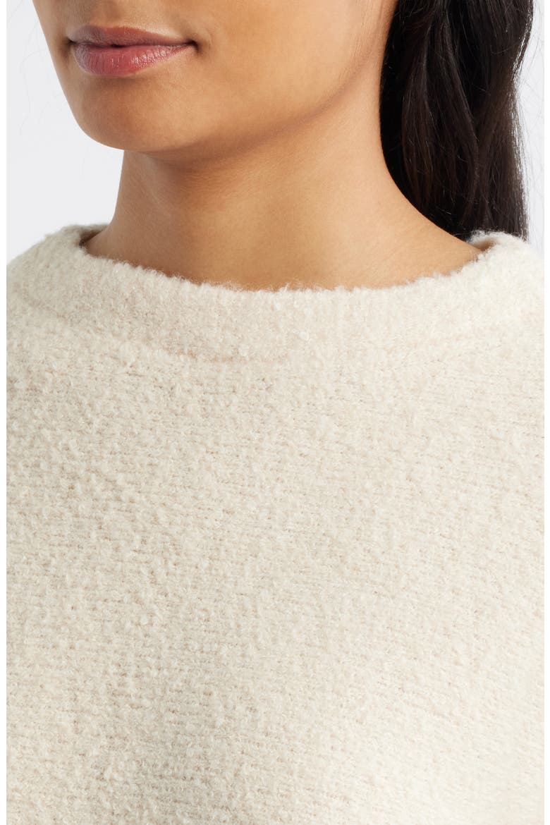 Bouclé Sweater, Alternate, color, HEATHER CREAM