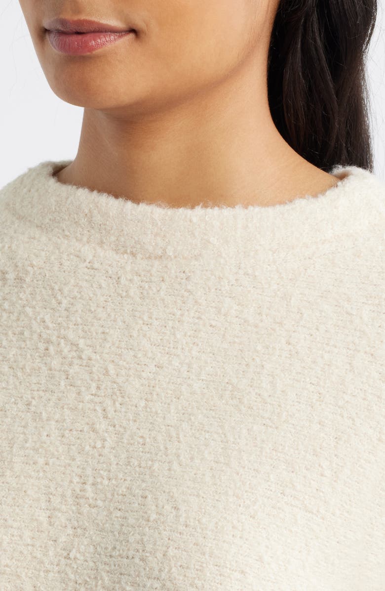 Wit & Wisdom Bouclé Sweater, Alternate, color, Heather Cream