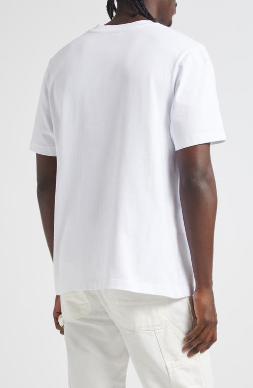 Casablanca White Crewneck T-shirt With Logo On The Front In Cotton Man In White