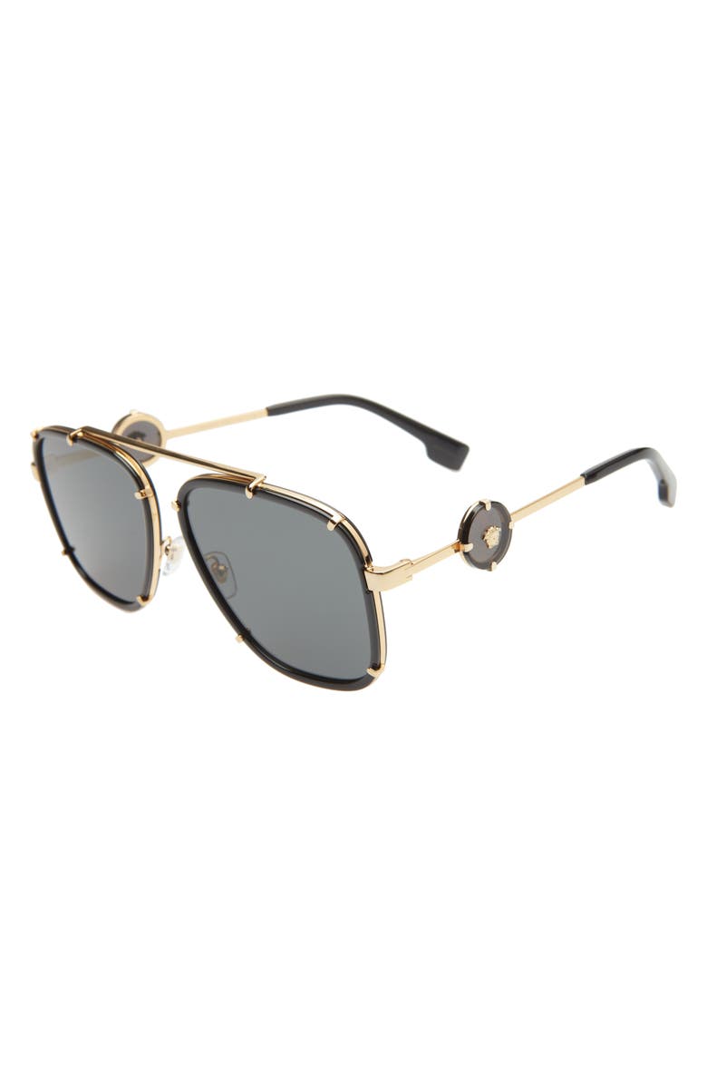 Versace 62mm Oversize Square Sunglasses, Alternate, color, 