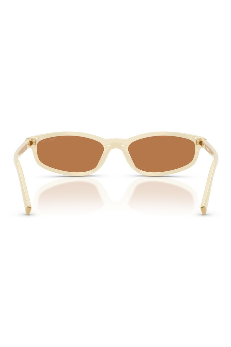 54mm Oval Sunglasses, Alternate, color, MILK / BROWN