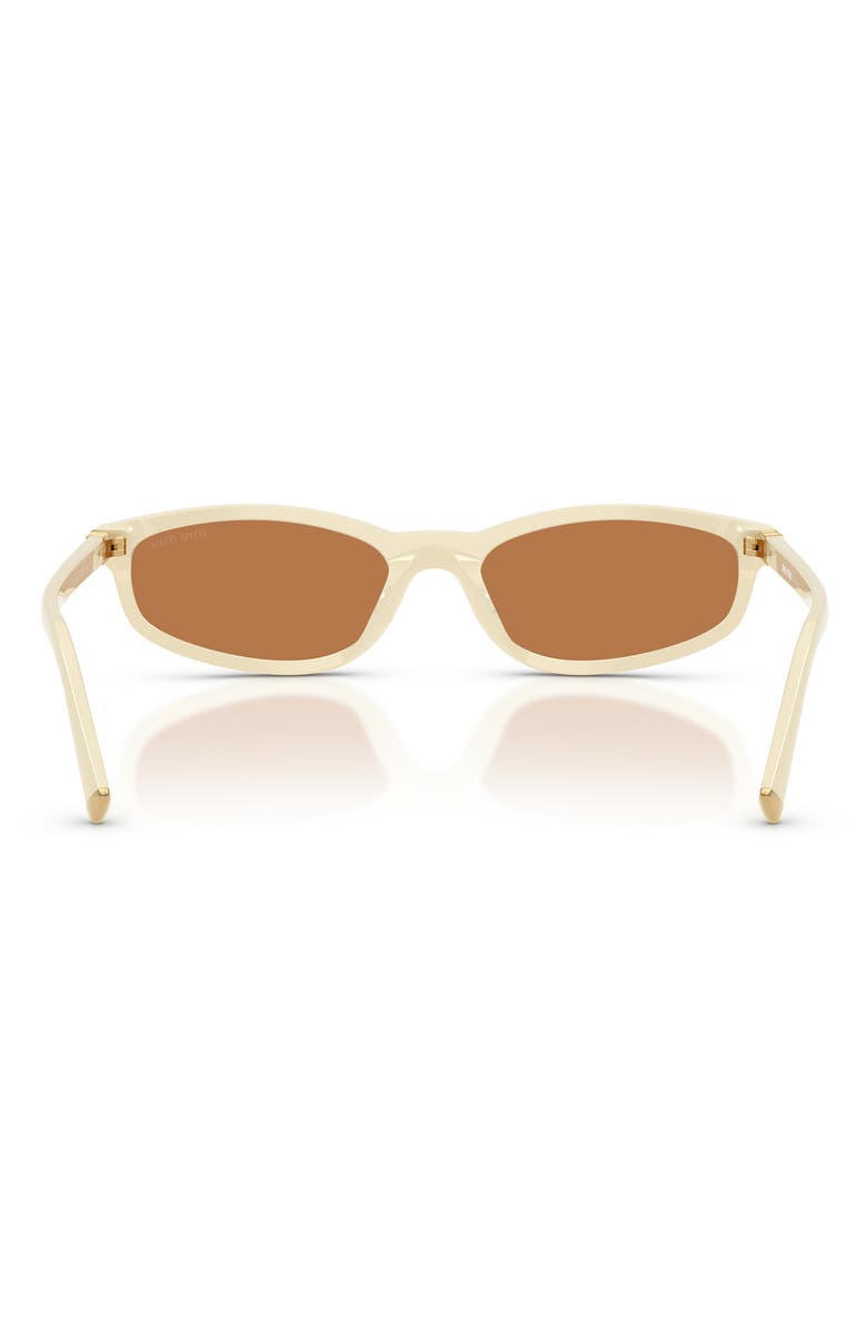 Miu Miu 54mm Oval Sunglasses, Alternate, color, Milk/ Brown