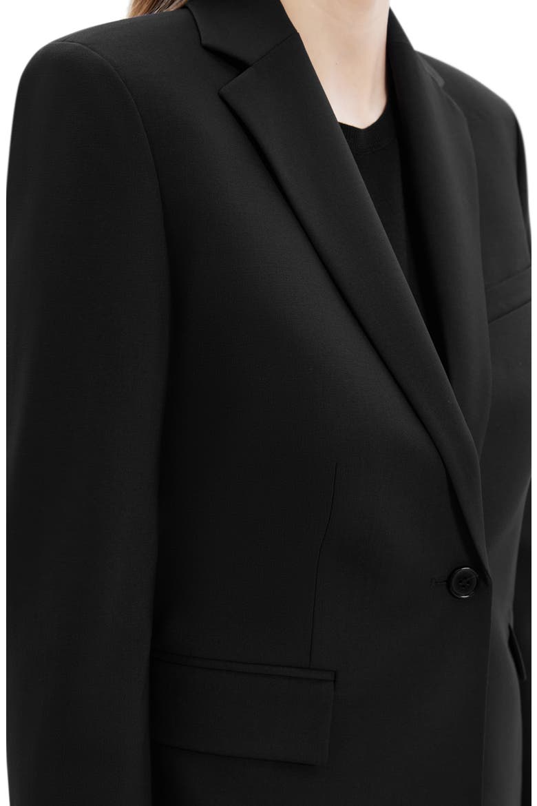 Slim Fit One Button Blazer, Alternate, color, BLACK