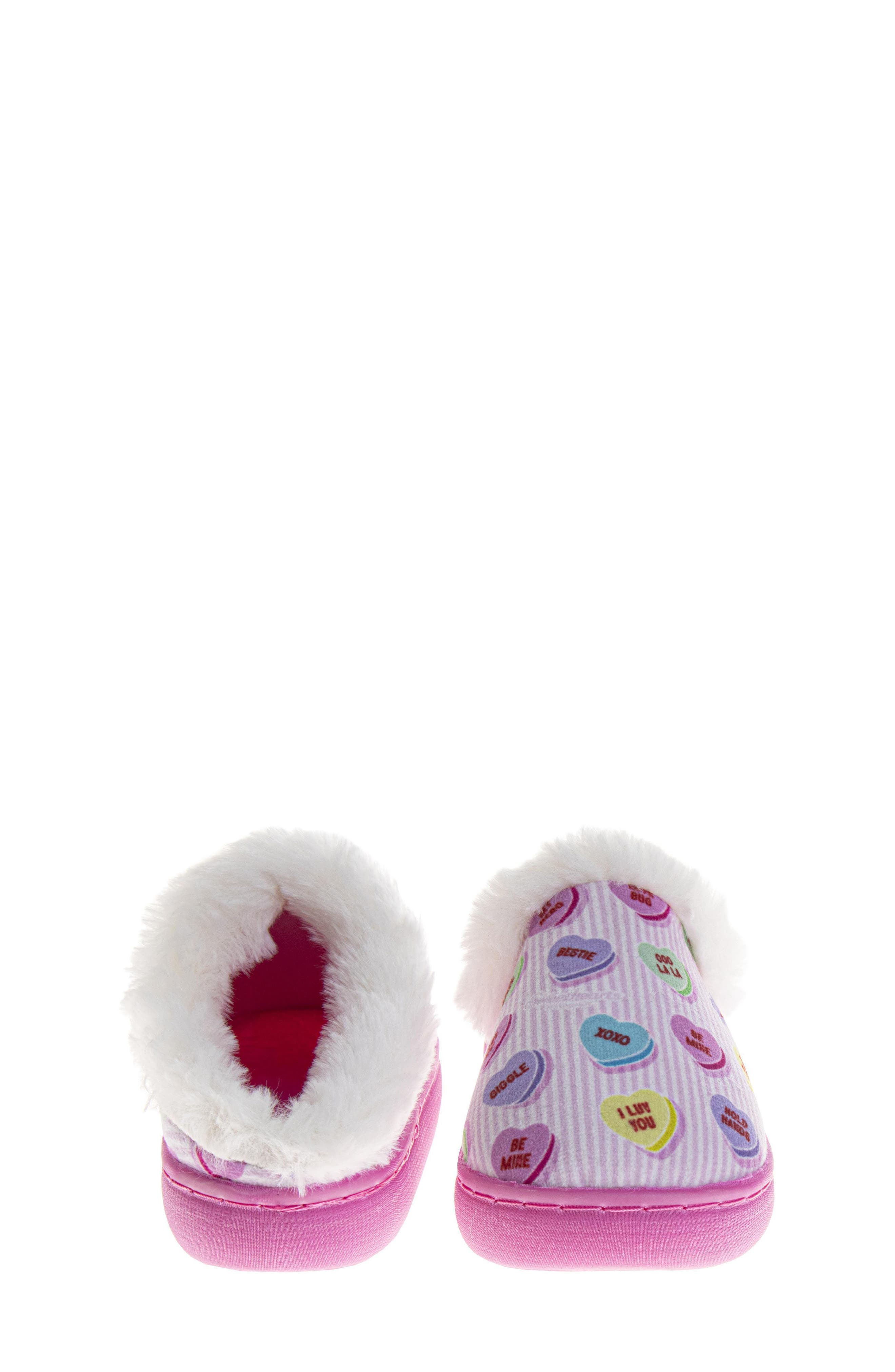 Kids' Sweethearts Conversation Heart Slipper, Alternate, color, PINK MULTI