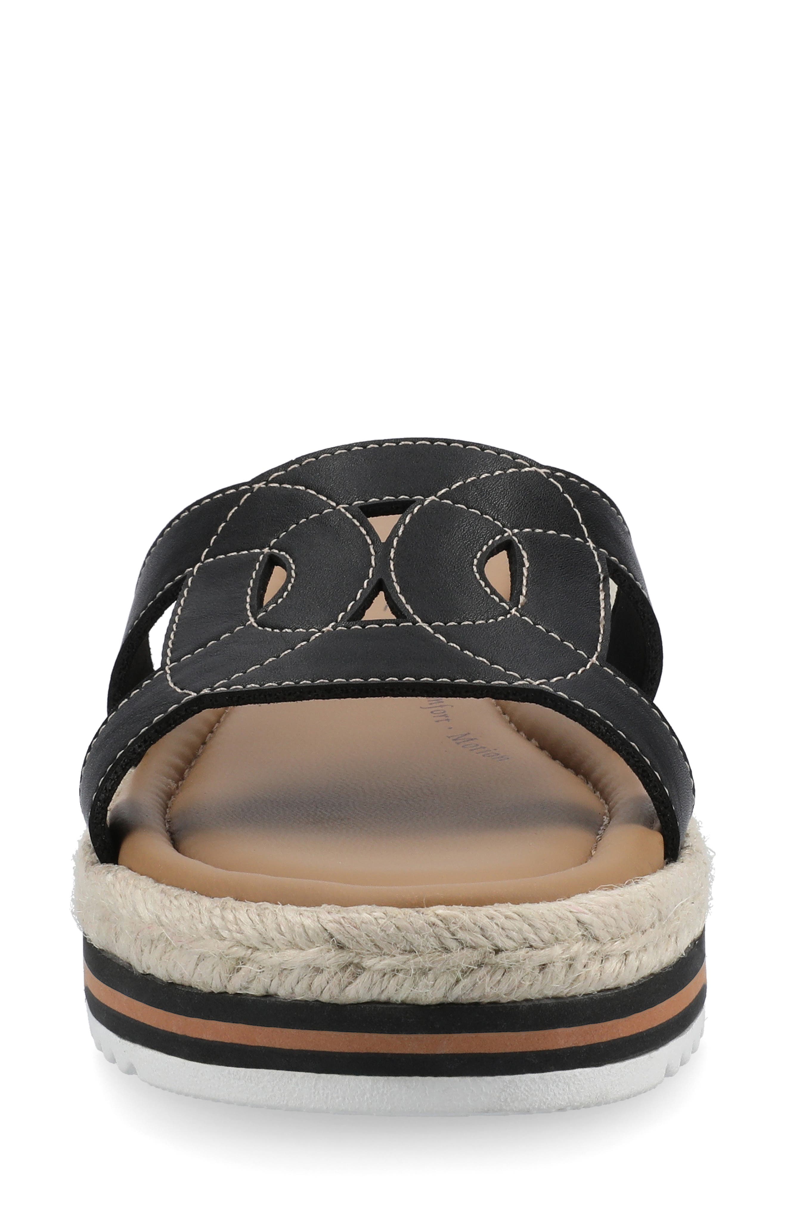 Journee Collection Rosalinda Slide Sandal, Alternate, color, Black