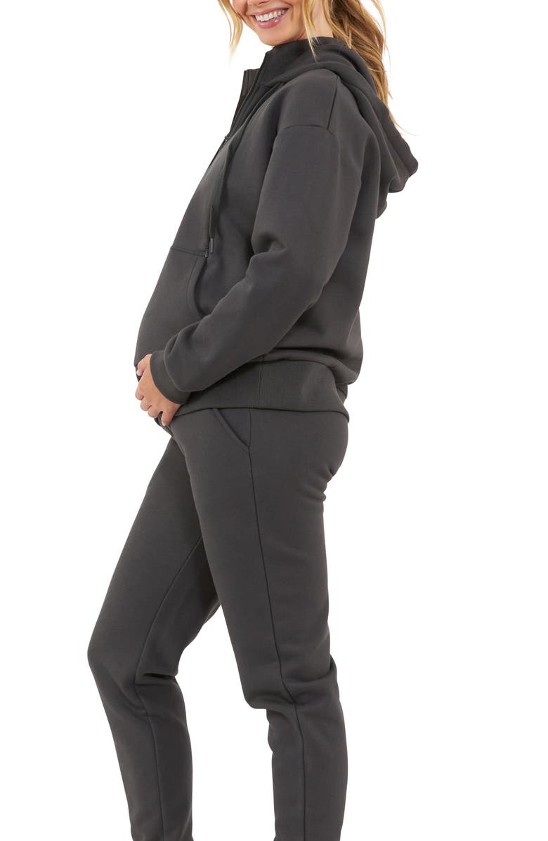 Ripe Maternity Nicky Nursing Hoodie  Slate, Alternate, color, Slate