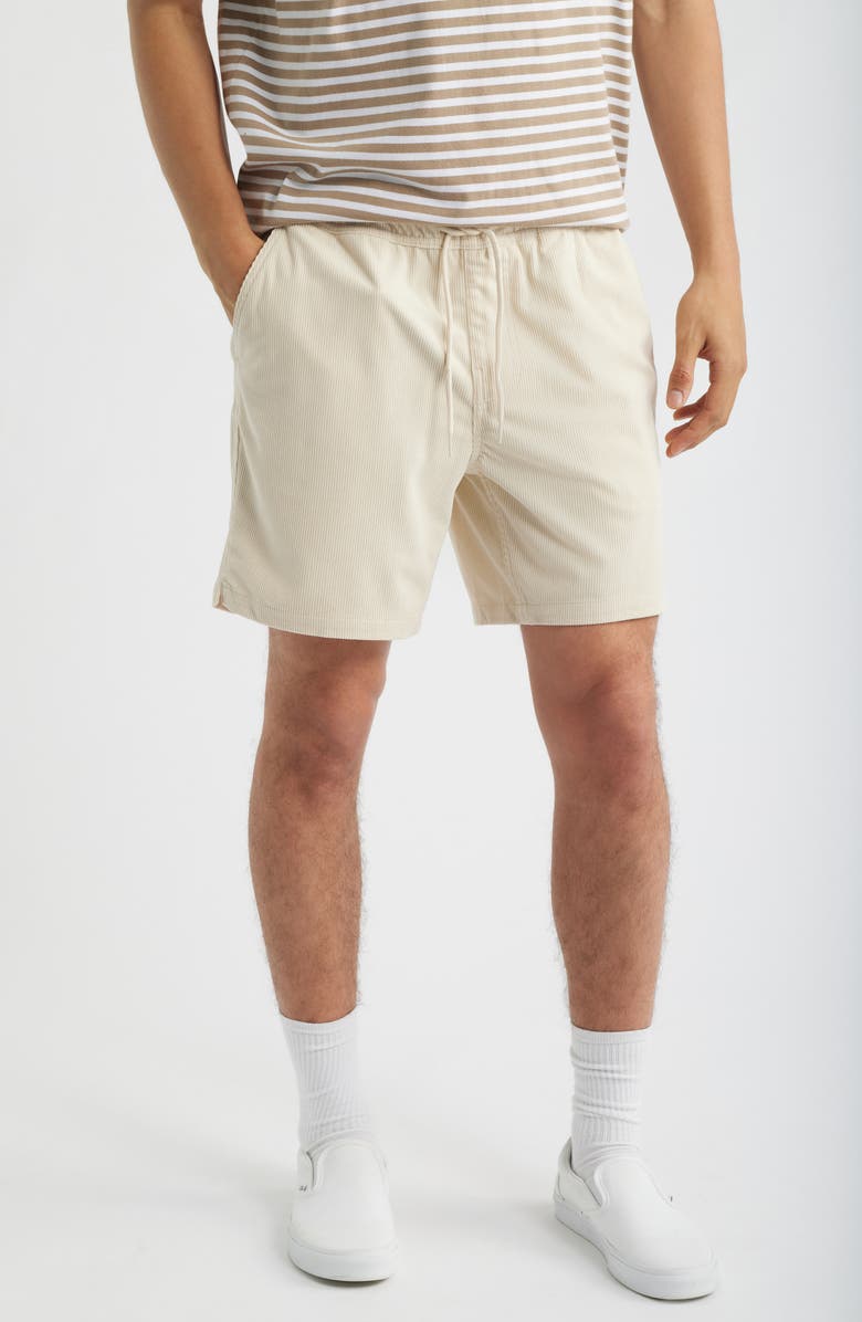 Brixton Everyday Corduroy Shorts, Main, color, Whitecap