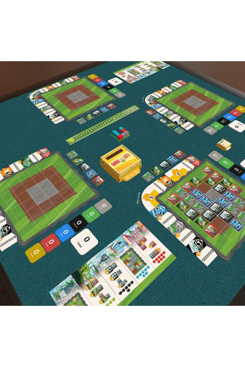 Shake That City Dexterity City Building Board Game, Alternate, color, Multicolored