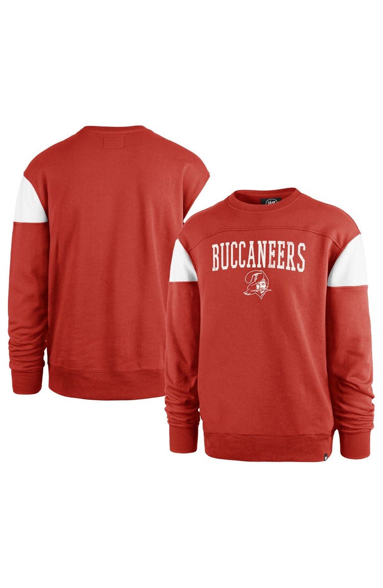 '47 Men's '47 Red Tampa Bay Buccaneers Groundbreaker Onset Pullover Sweatshirt, Main, color, Red