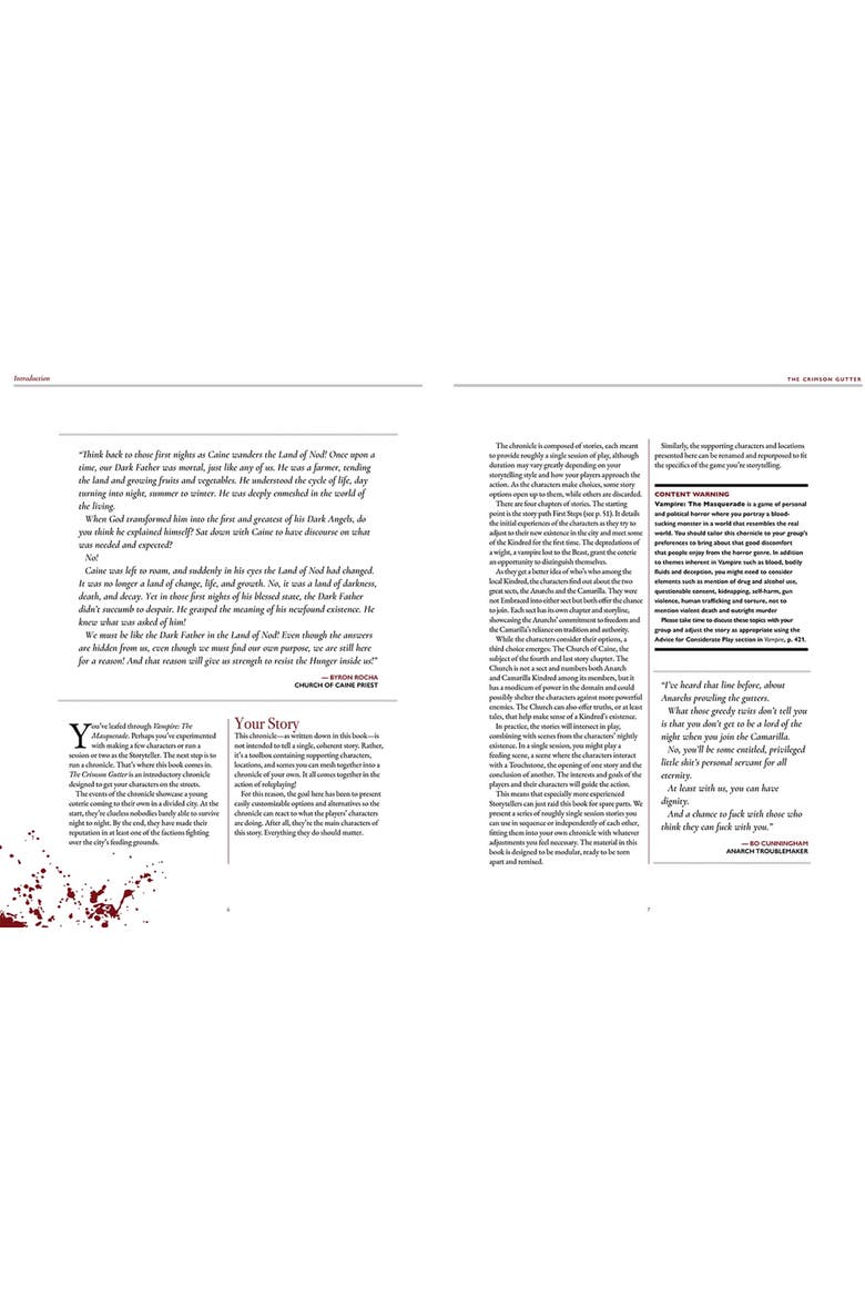 Vampire The Masquerade 5th Edition RPG, The Crimson Gutter, Alternate, color, Multicolored