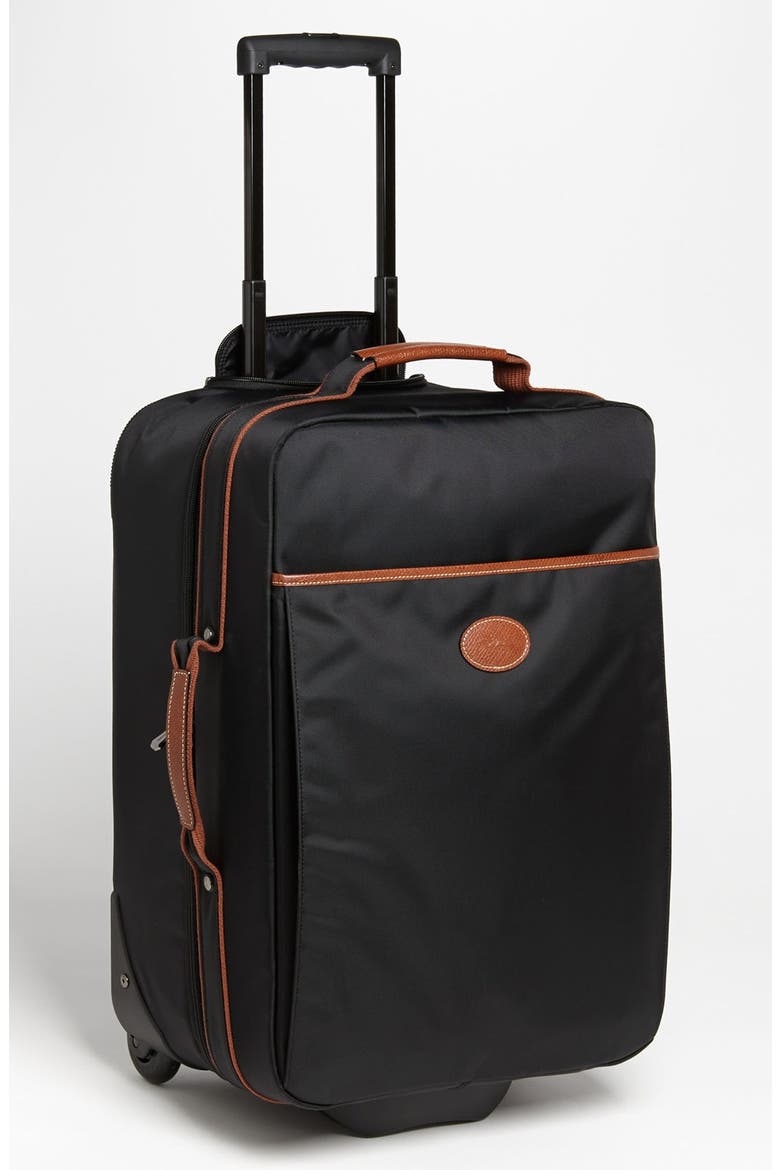 'Le Pliage' Wheeled Carry-On, Main, color, BLACK