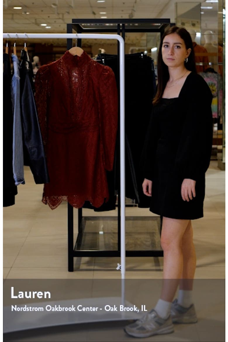 Celia Lace Long Sleeve Cotton Blend Cocktail MInidress video