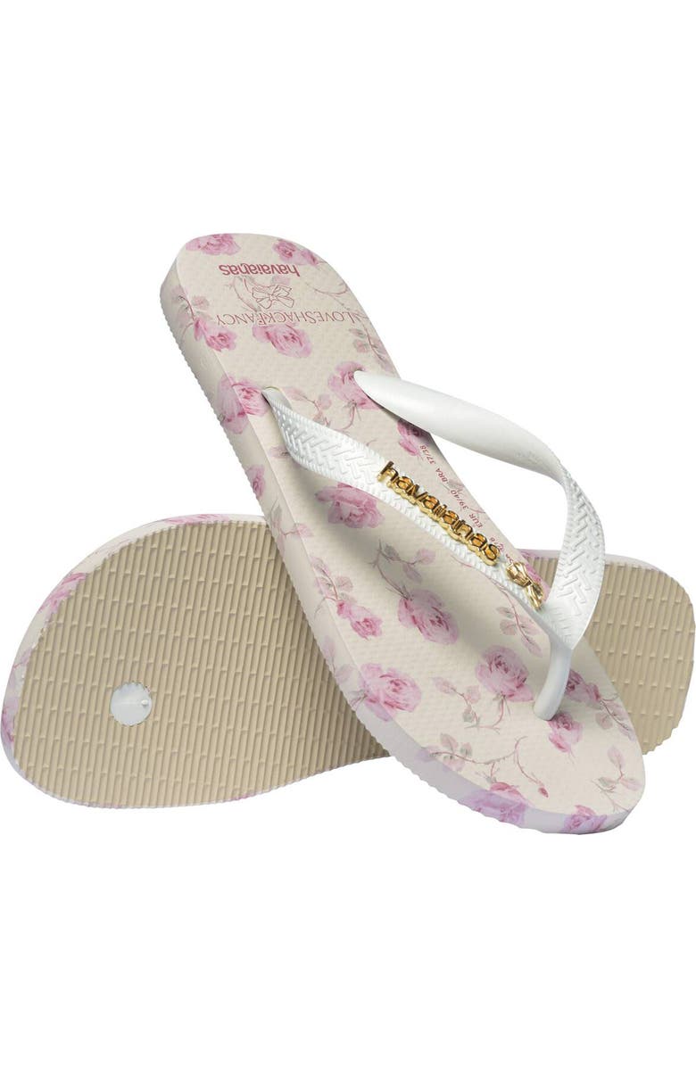 Havaianas x LoveShackFancy Top Ribbon Flip Flop, Alternate, color,