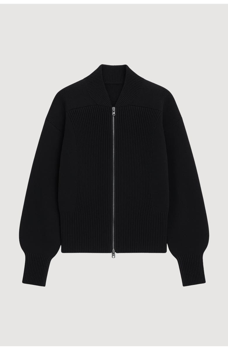 Modern Citizen Manning Organic Cotton-Wool Zip Cardigan, Alternate, color,