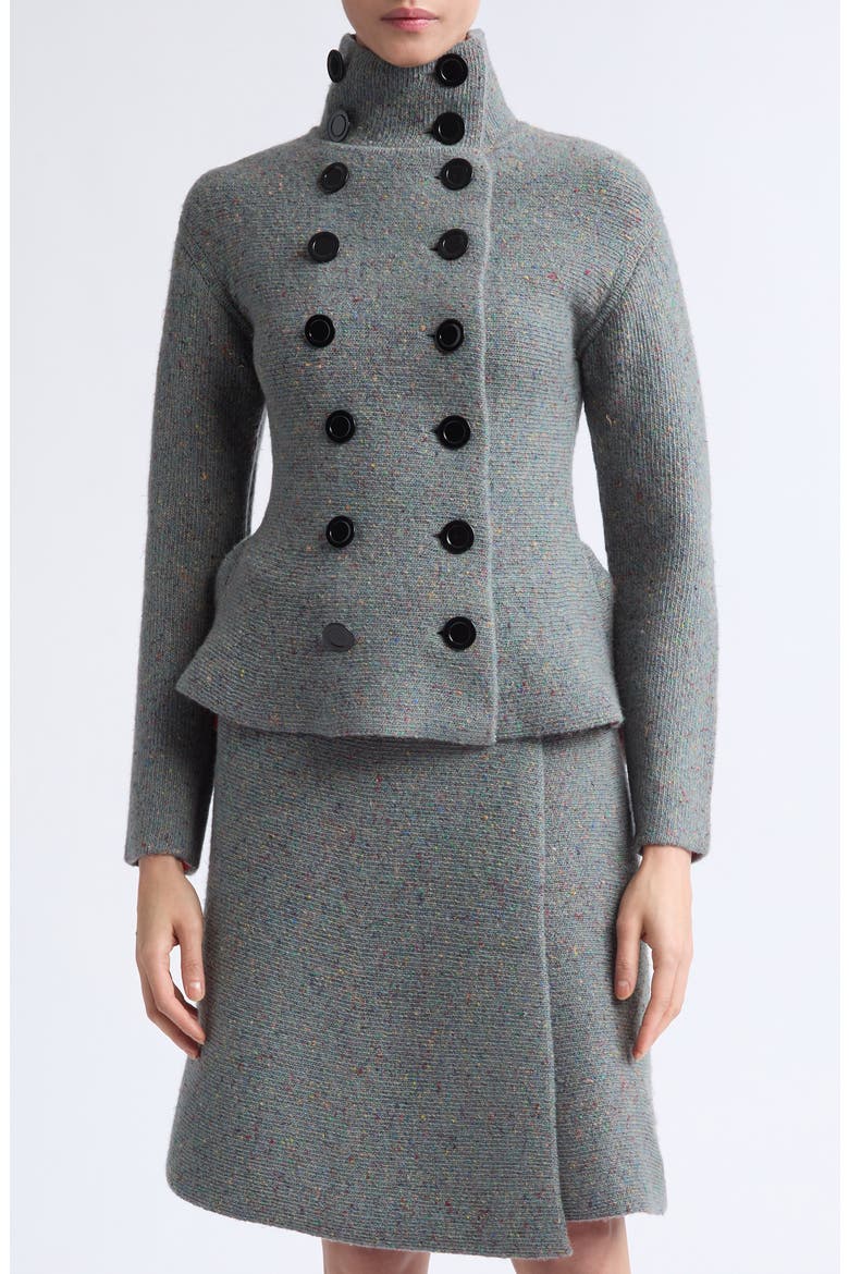 Capucine Wool Donegal Sweater Jacket, Main, color, BLUE MULTI