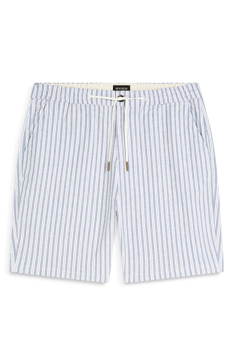 Scotch & Soda Stretch Cotton & Linen Bermuda Shorts, Alternate, color, 