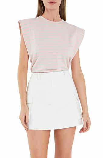 English Factory Stripe Extended Shoulder T-Shirt