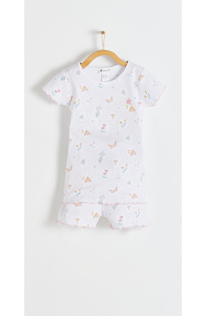 Babycottons Premium Peruvian Pima Cotton Delphine Short Tee & Pants Pajama Set for Infant, Alternate, color, Full Print