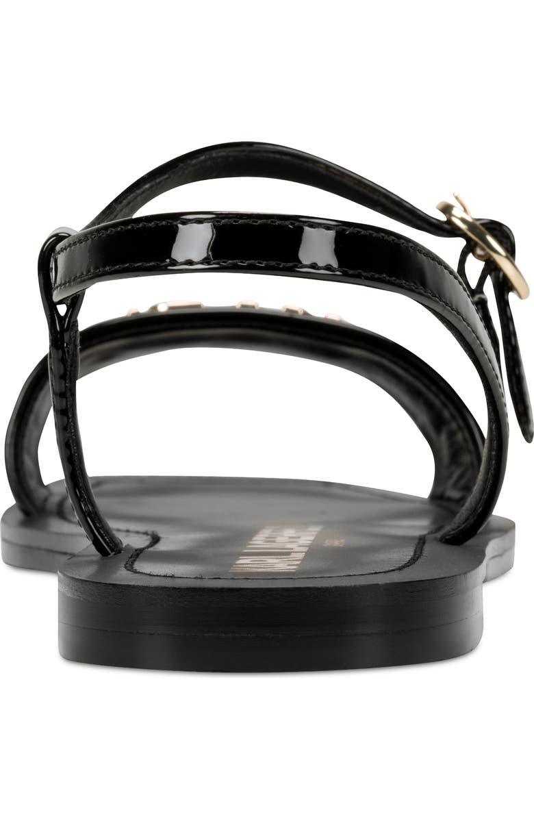 KARL LAGERFELD PARIS Miram Flat Strappy Sandal, Alternate, color, Black