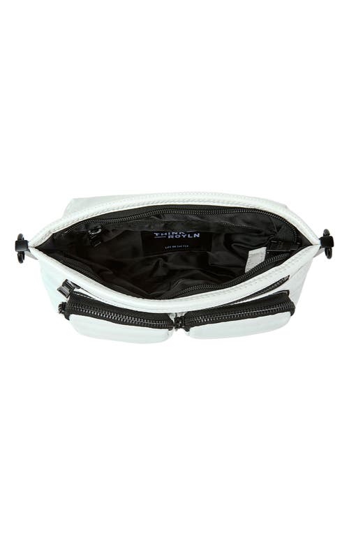 Think Royln Double Trouble Crossbody Bag In White Patent
