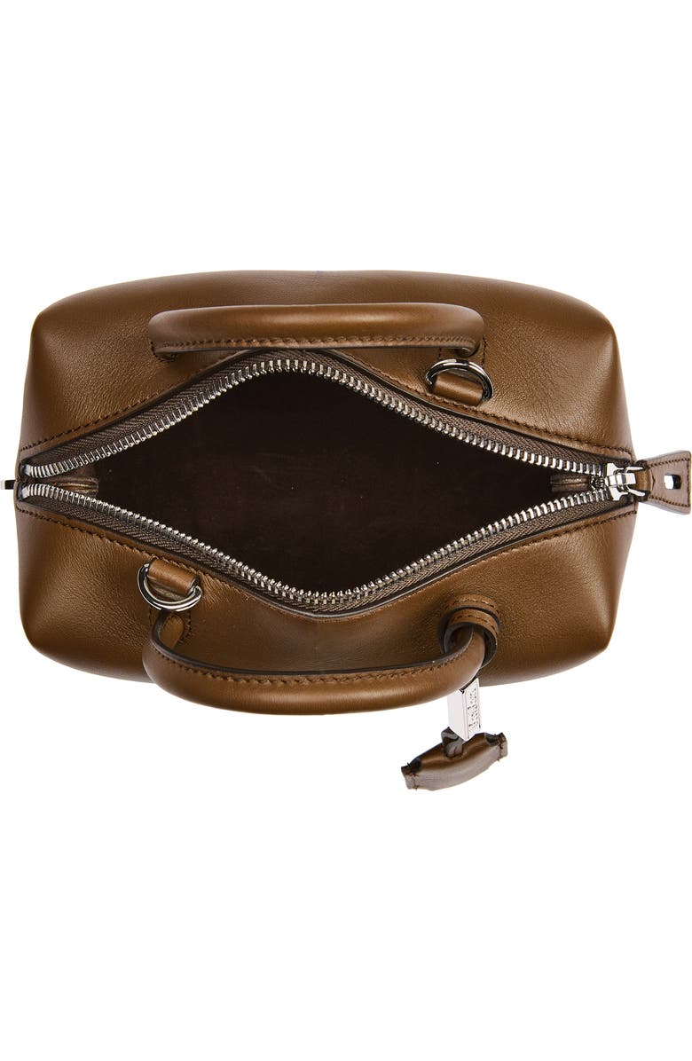 Max Mara Bowler Leather Bag, Alternate, color, Dark Brown