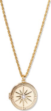 Brook and York Mel Compass Locket Pendant Necklace