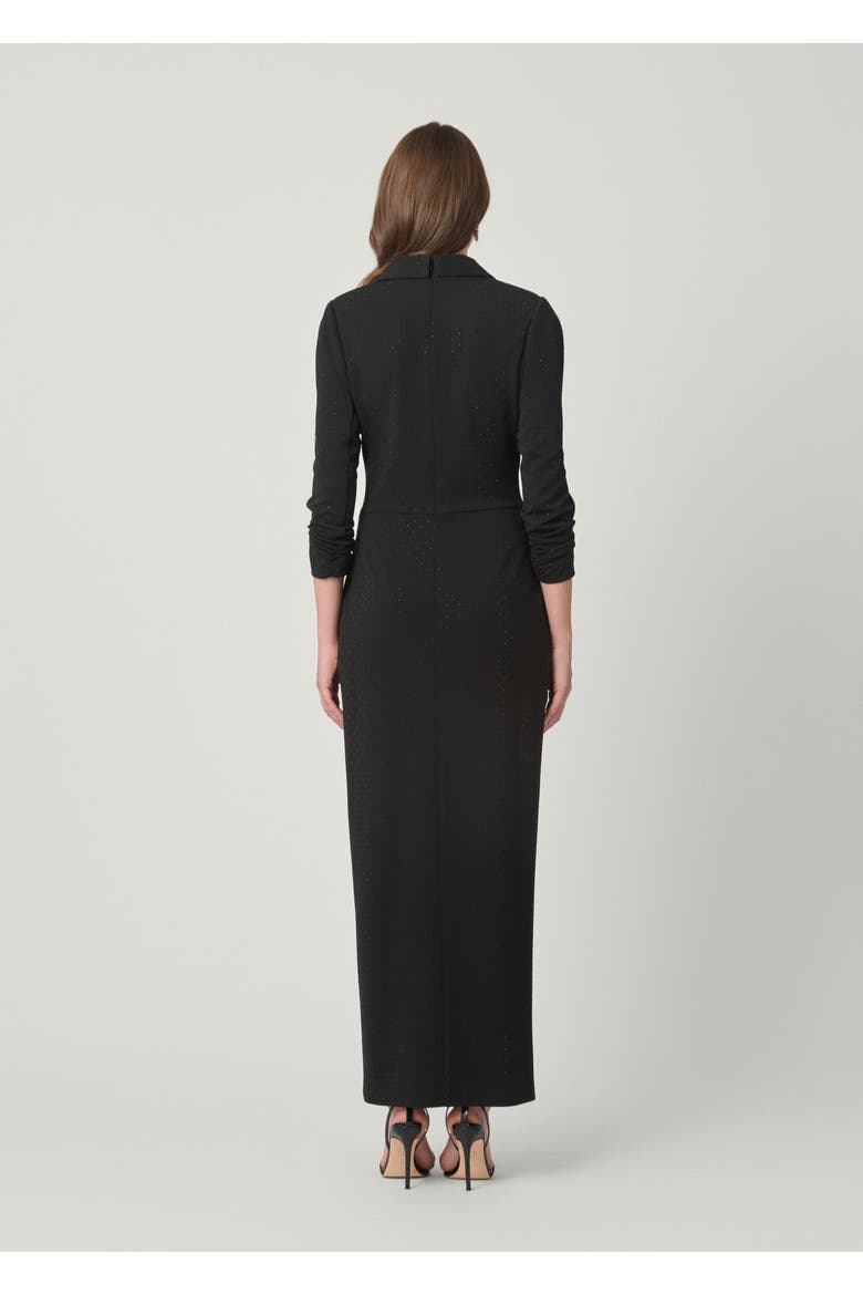 Midnight Asher Crystal Crepe Dress, Alternate, color, Jet