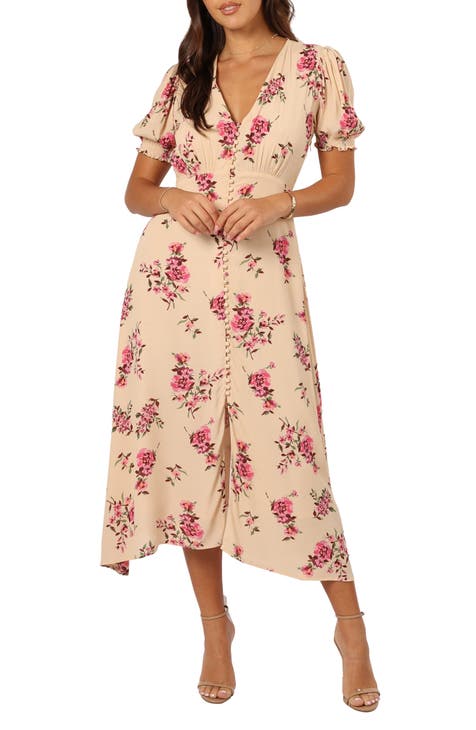 Short Sleeve Floral Dresses for Women
