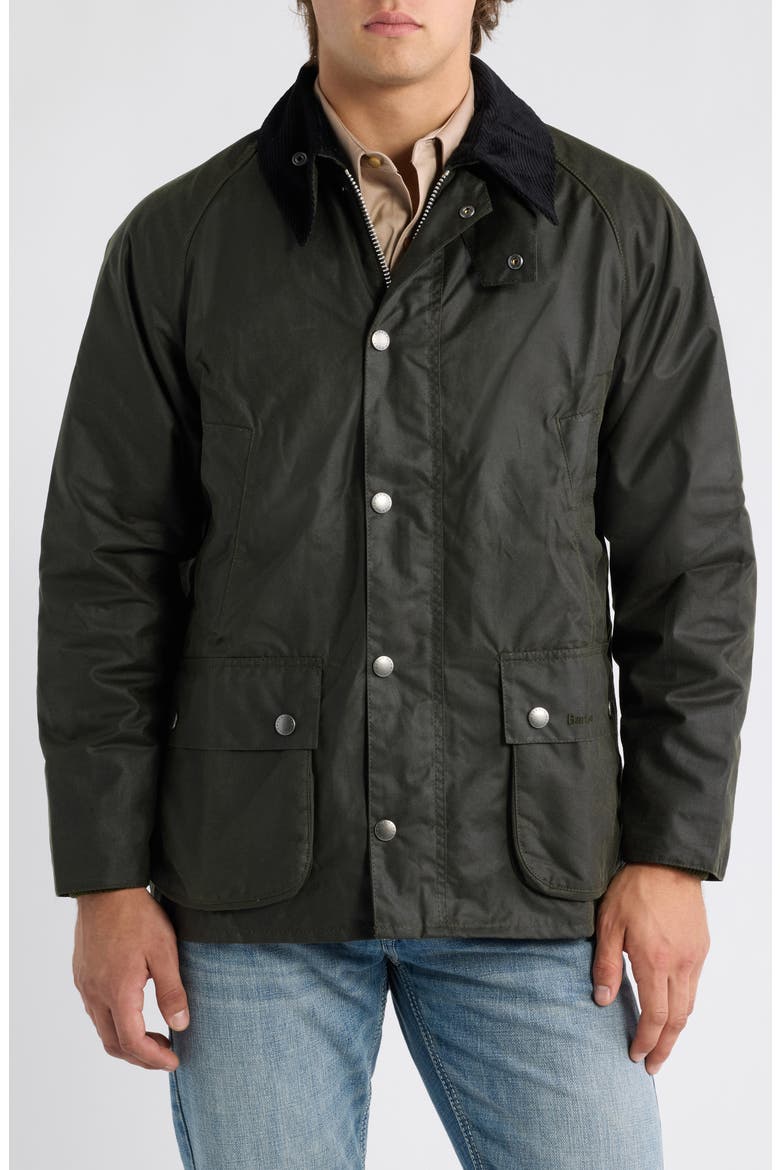 Bedale 125th Anniversary Waxed Cotton Jacket, Alternate, color, ARCHIVE OLIVE/ SEATTLE TARTAN