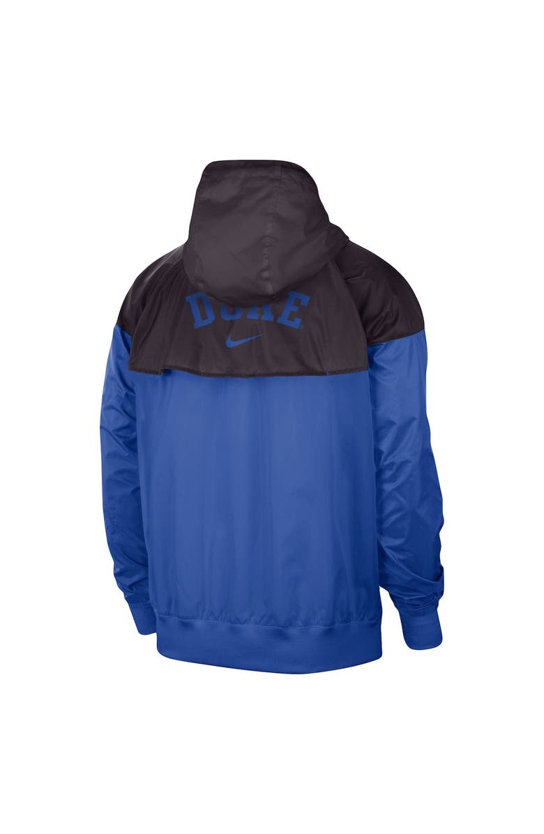 Nike Men's Nike Charcoal/Royal Duke Blue Devils Windrunner Raglan Full-Zip Jacket, Alternate, color,