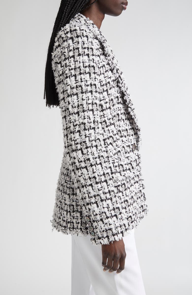 Michael Kors Collection Tweed Blazer, Alternate, color, Black/ White