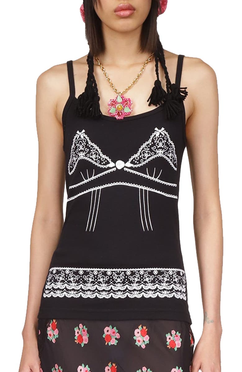 Anna Sui Lingerie Printed Tank Top, Alternate, color, 