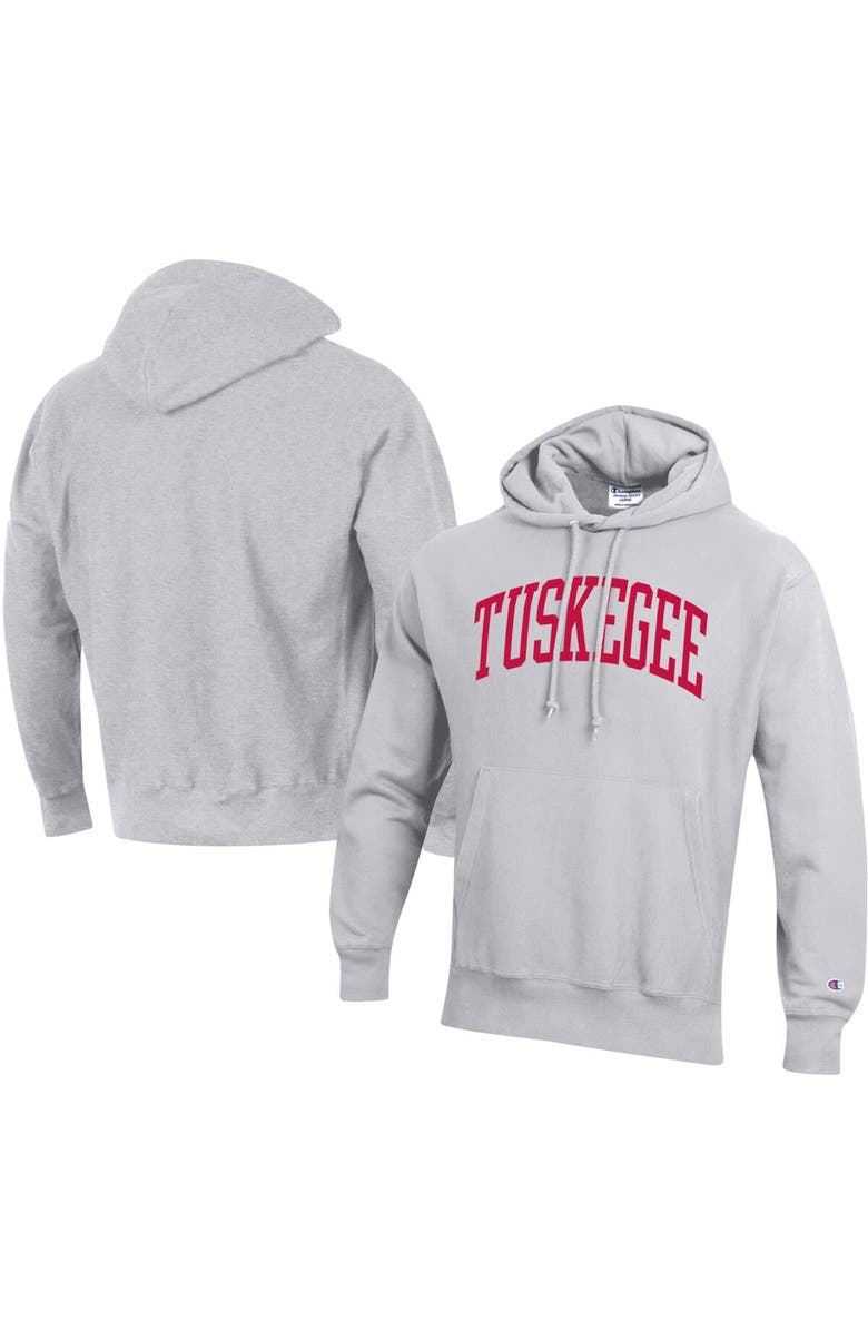 Champion Men's Champion Gray Tuskegee Golden Tigers Tall Arch Pullover Hoodie, Main, color, 