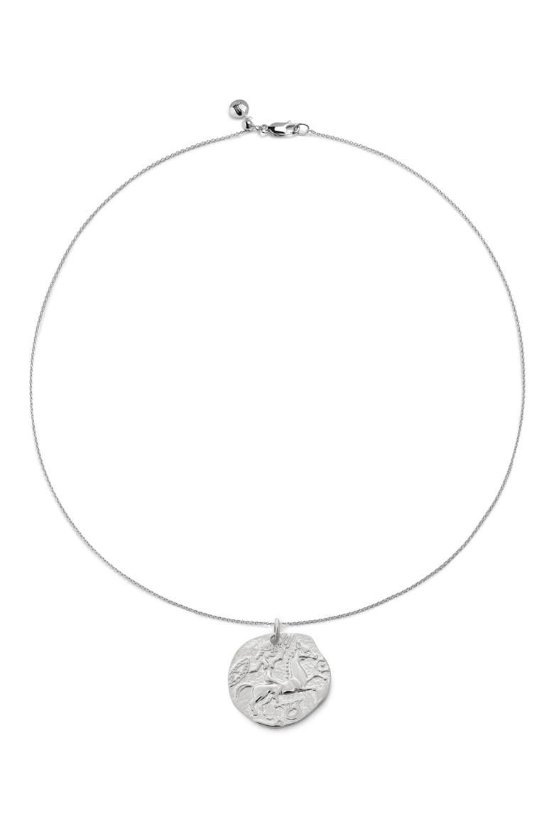 Hammered Celtic Pendant Necklace, Main, color, STERLING SILVER